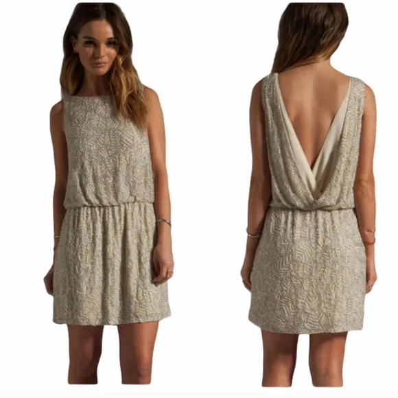 jmd new york beaded dress Beaded V-Neck Mermaid Dress by Juliet JT2709T 10 / Rose Gold